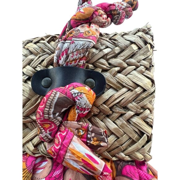 Cappelli Straworld Straw Tote Bag Multi-Color Beach Summer Boho Festival - Picture 5 of 9